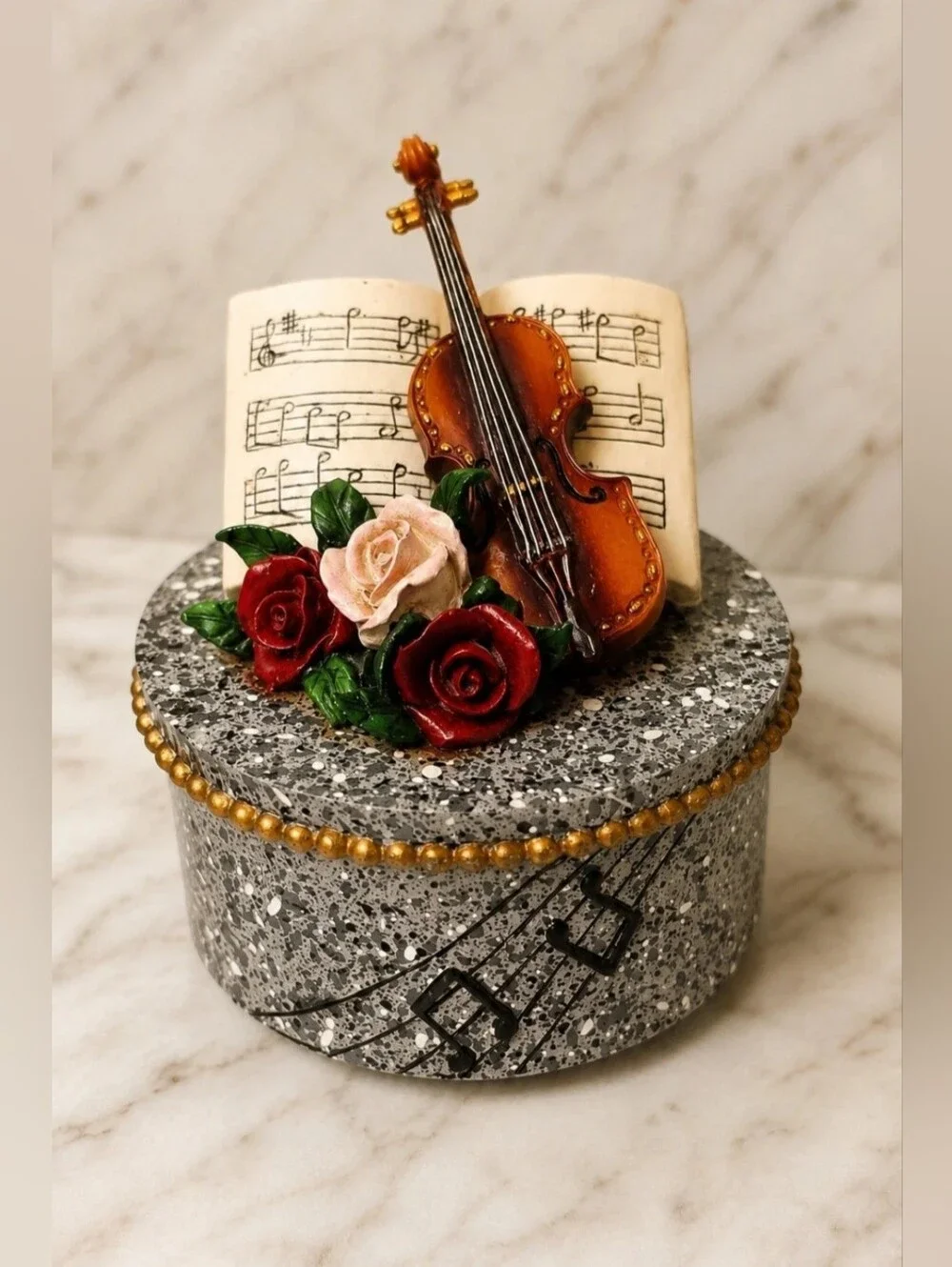 Decorative Violin Music Box Collectible
